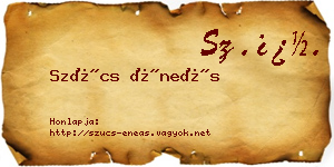 Szűcs Éneás névjegykártya