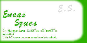 eneas szucs business card